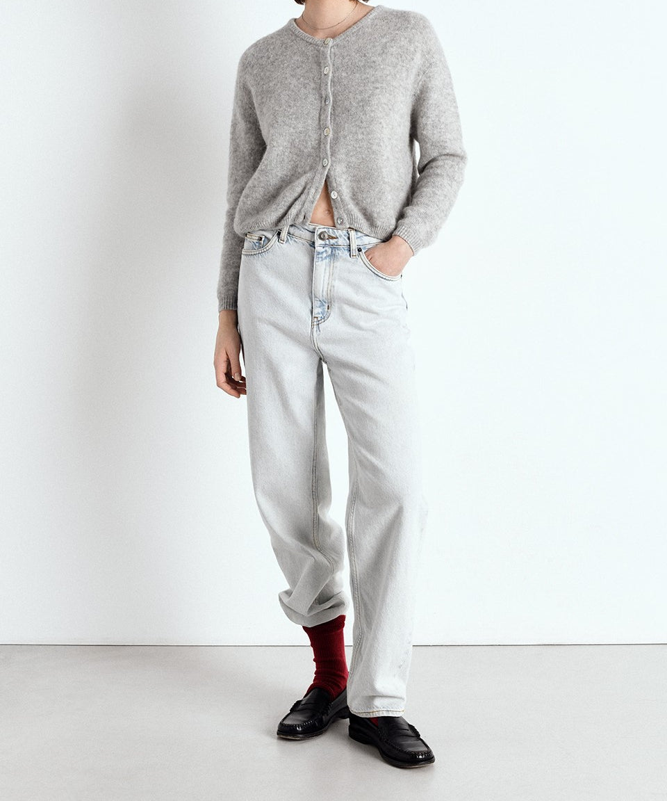 Vitow Short Cardigan — Grey