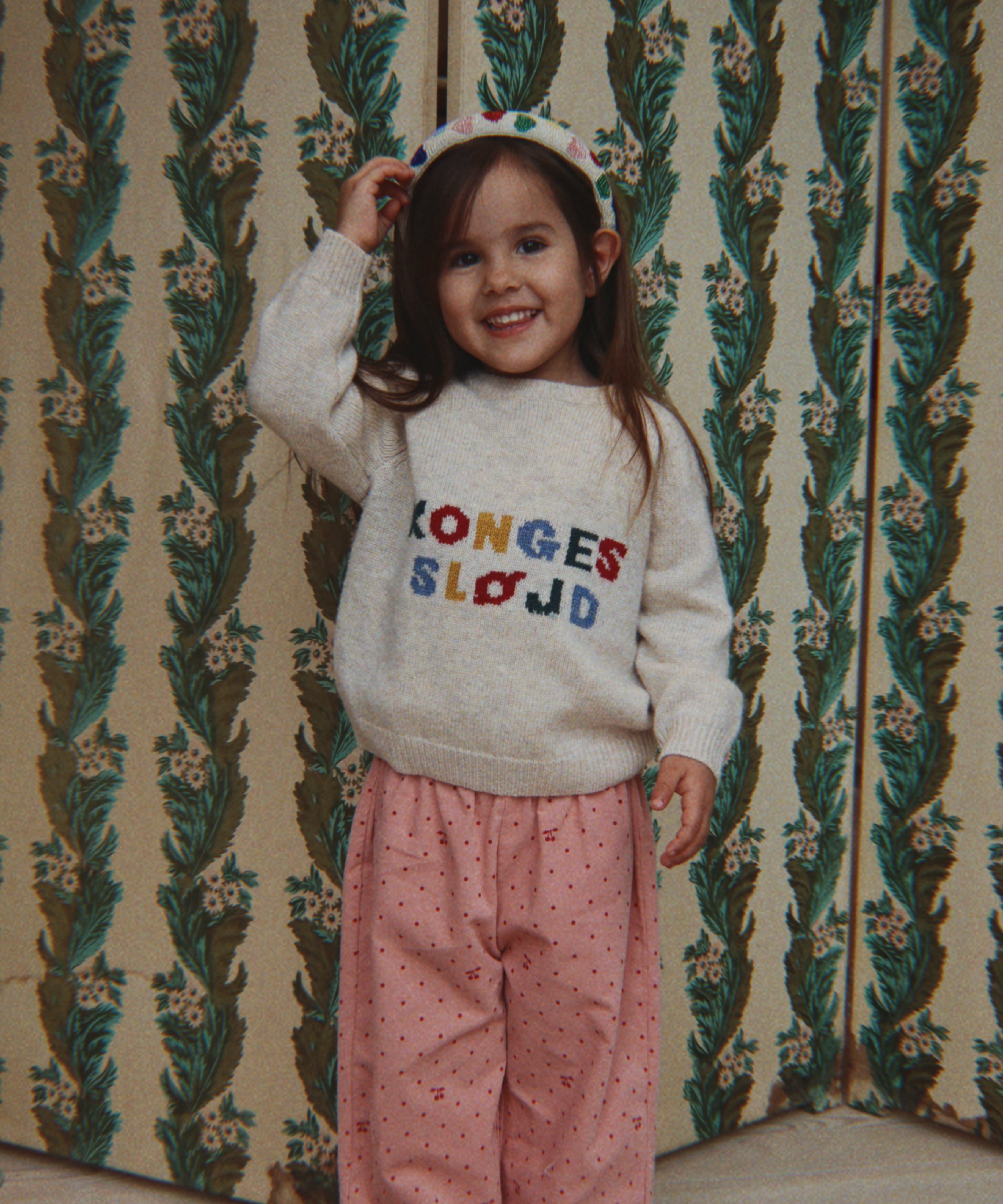 MARLO PANTS GOTS - CHERRY DOT SCARLET