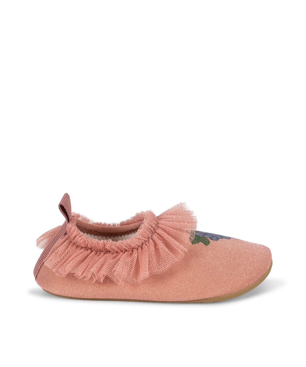 AMANDINE FRILL SWIM SHOES - POWDER PINK