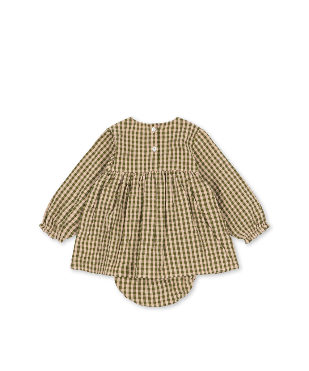 KIM ROMPER GOTS - AVOCADO CHECK