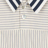 ALLIE SAILOR ROMPER GOTS - BLEU STRIPE