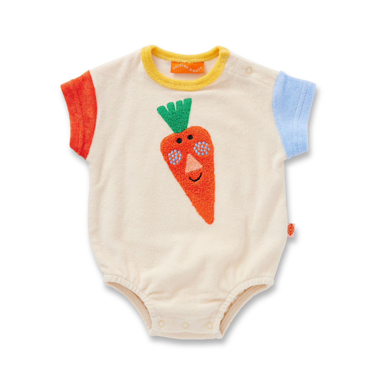 Pocket Patch Terry Short Sleeve Bodysuit