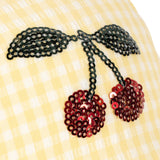 ETTA SWIM HAT - BANANA ALMOND CHECK