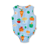 Teeny Tiny Veg Woven Singletsuit
