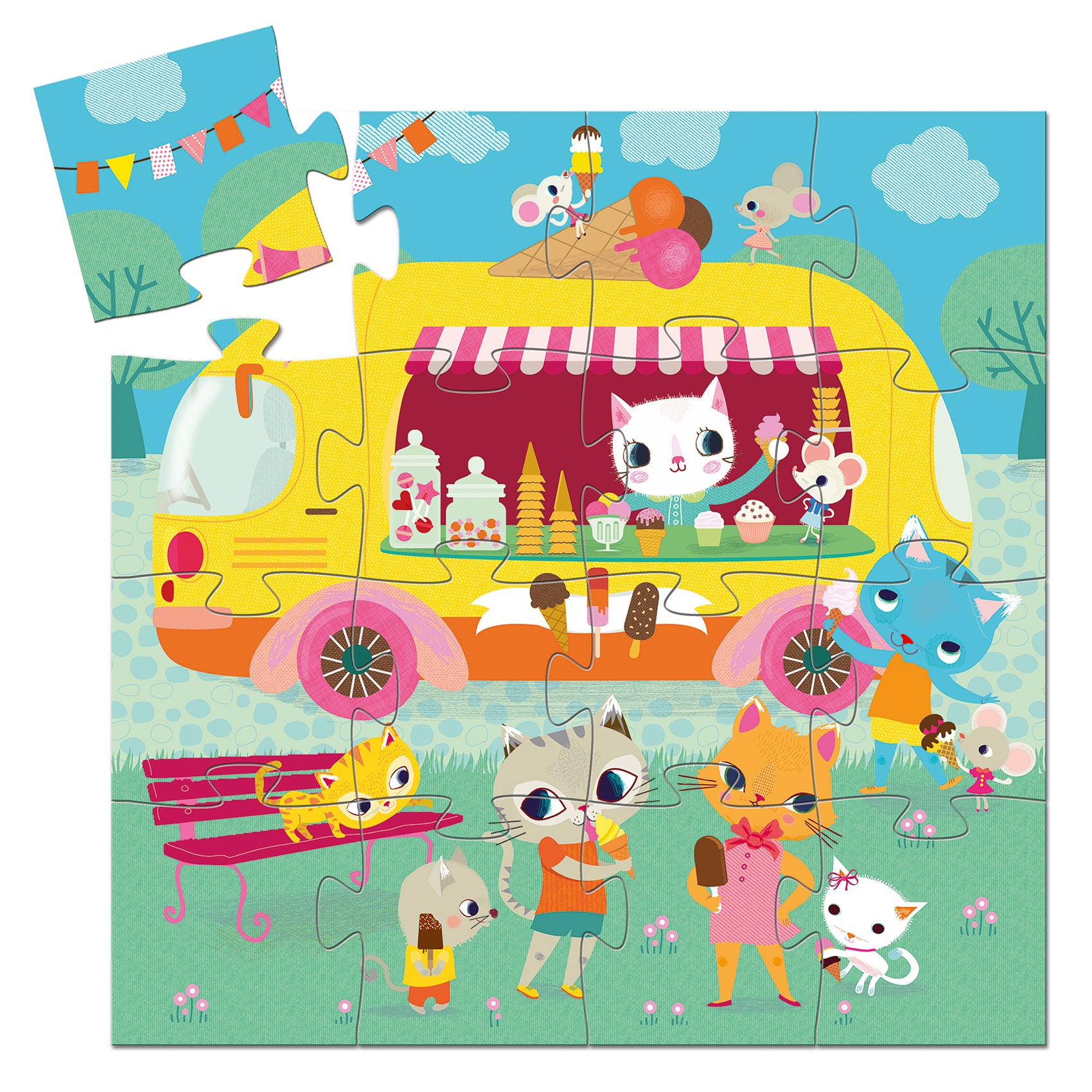 Ice Cream Truck Puzzle - 16pcs