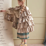 Gold Ruffle Cape
