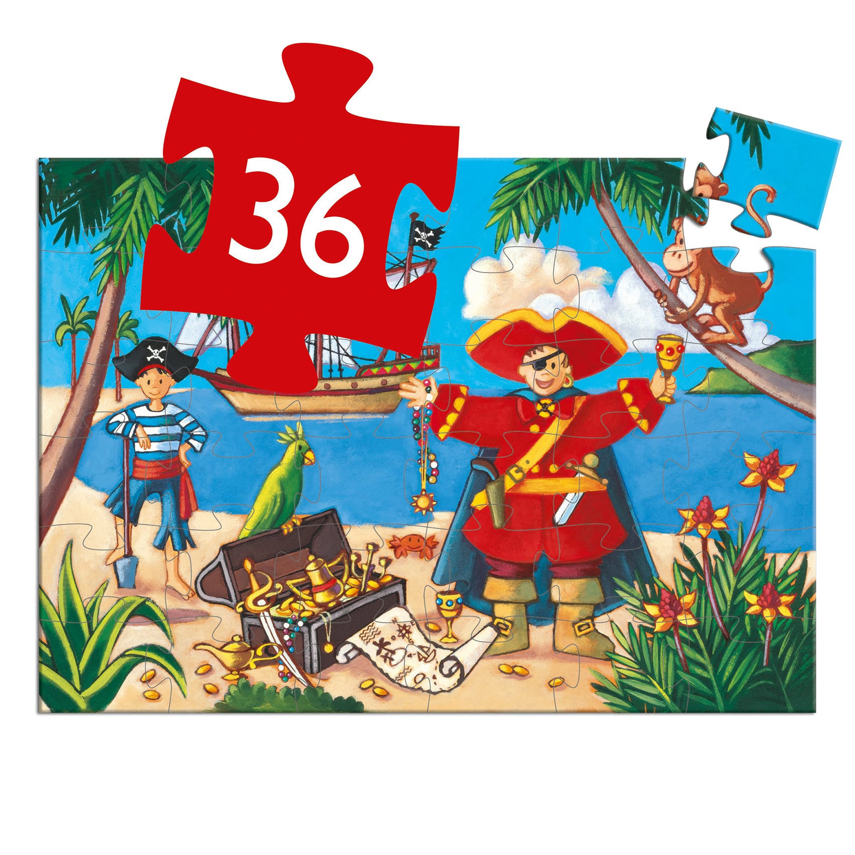 The pirate and his treasure Puzzle- 36pcs