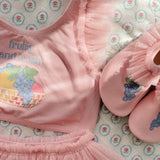 AMANDINE FRILL SWIM SHOES - POWDER PINK