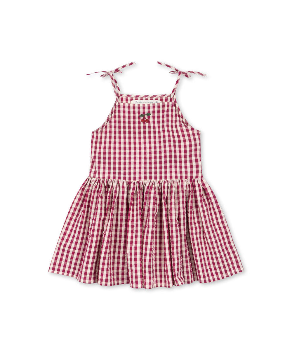 ISOTTA DRESS GOTS - RASPBERRY CHECK