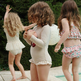JADE LS SWIMSUIT - ROSE STRIPE