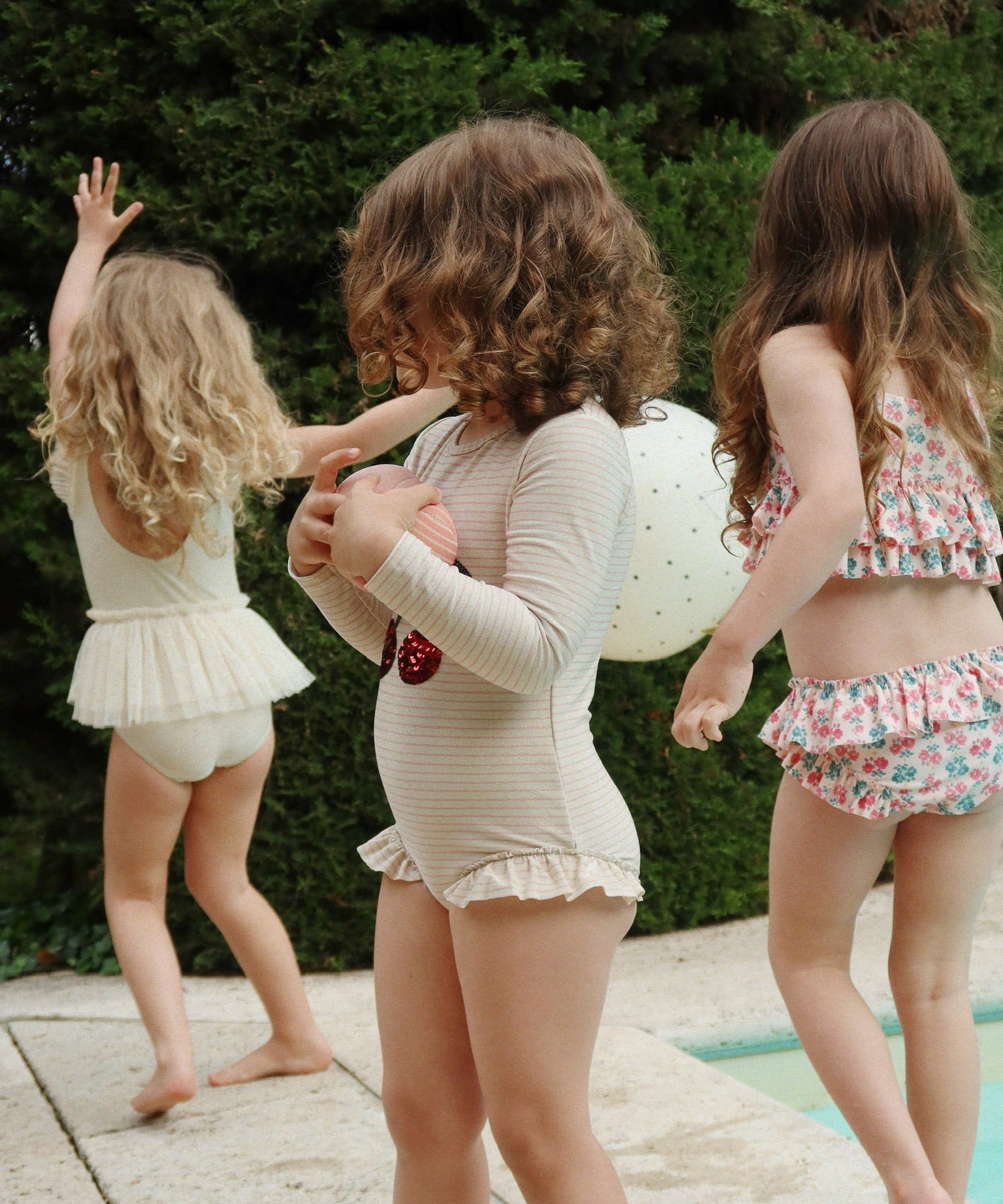 JADE LS SWIMSUIT - ROSE STRIPE