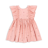EVIA FRILL DRESS GOTS - CHERRY COEUR