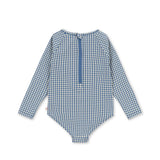 FRESIA LS SWIMSUIT GRS - HARBOR CHECK