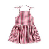 ISOTTA DRESS GOTS - RASPBERRY CHECK