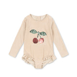 JADE LS SWIMSUIT - ROSE STRIPE