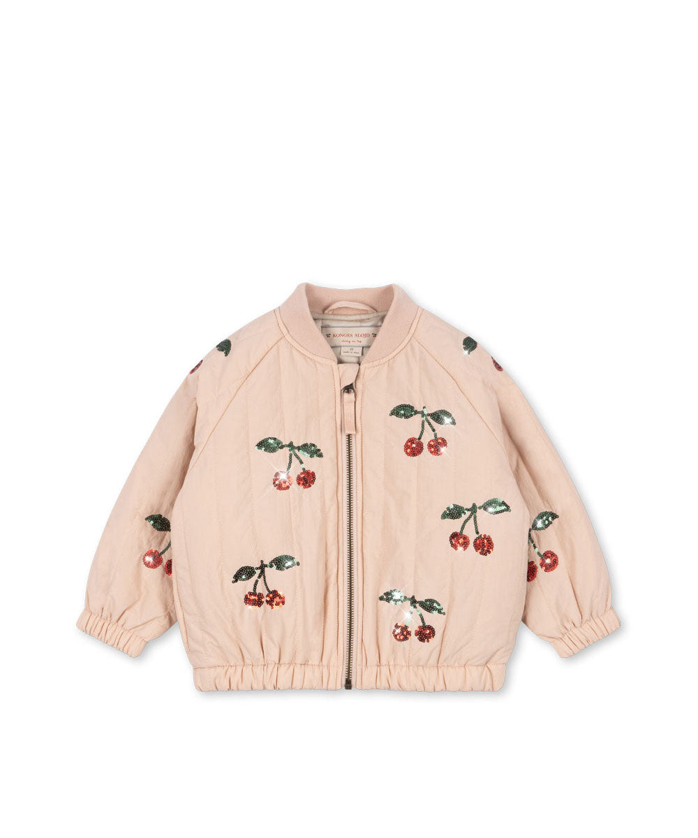 JUNO SEQUIN BOMBER JACKET - CAMEO ROSE